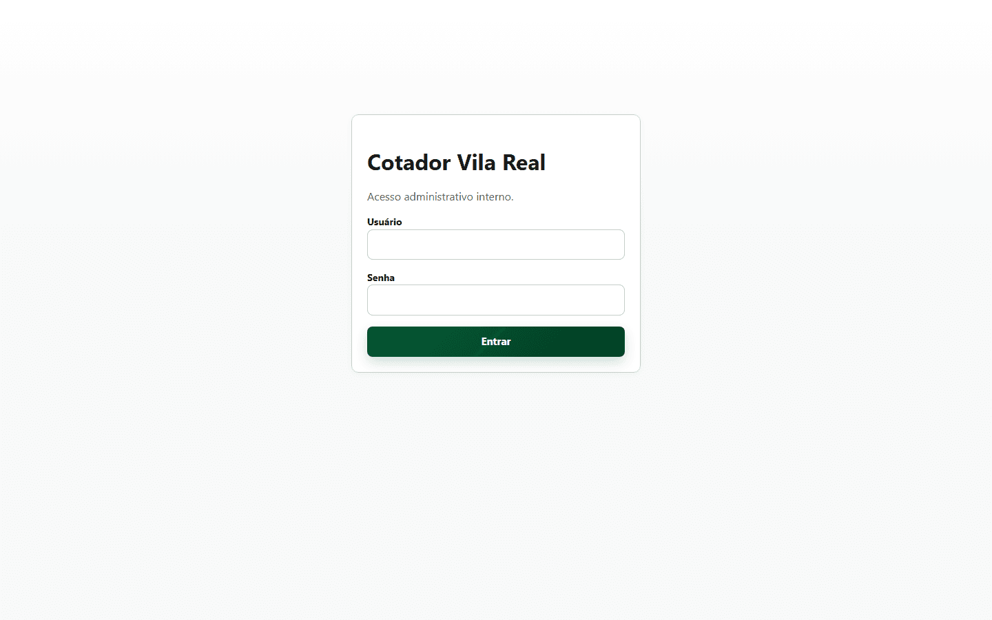 Tela real do sistema Cotador Multifornecedor